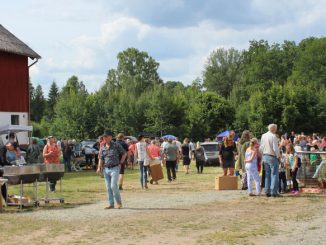 Hühnermarkt im schwedischen Domaryd.