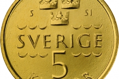 Das neue schwedische 5-Kronen-Stück Das neue schwedische 5-Kronen-Stück