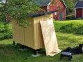 Keine Sauna, keine Stuga, sondern ein Hühnerstall. Langsam nimmt er Formen an.