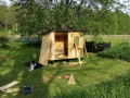 Keine Sauna, keine Stuga, sondern ein Hühnerstall. Langsam nimmt er Formen an.