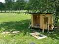 Keine Sauna, keine Stuga, sondern ein Hühnerstall. Langsam nimmt er Formen an.