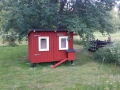 Keine Sauna, keine Stuga, sondern ein Hühnerstall. Langsam nimmt er Formen an.