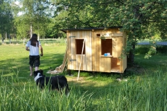 Keine Sauna, keine Stuga, sondern ein Hühnerstall. Langsam nimmt er Formen an. Keine Sauna, keine Stuga, sondern ein Hühnerstall. Langsam nimmt er Formen an.