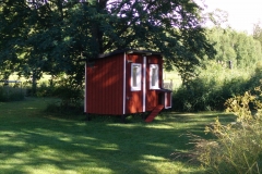 Keine Sauna, keine Stuga, sondern ein Hühnerstall. Langsam nimmt er Formen an.